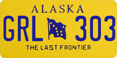 AK license plate GRL303