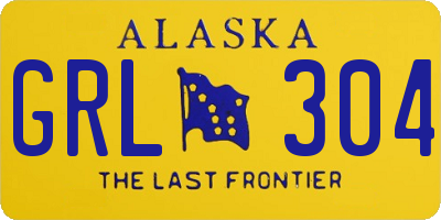 AK license plate GRL304