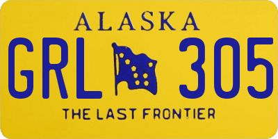 AK license plate GRL305