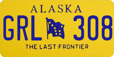 AK license plate GRL308