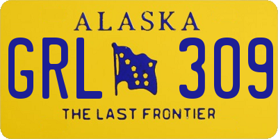 AK license plate GRL309