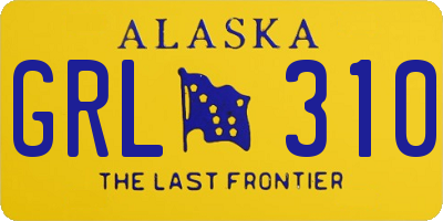 AK license plate GRL310