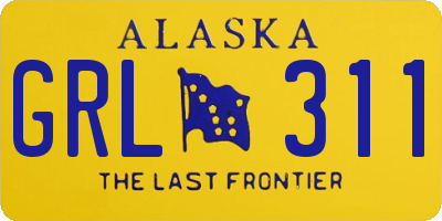 AK license plate GRL311