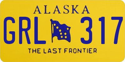 AK license plate GRL317