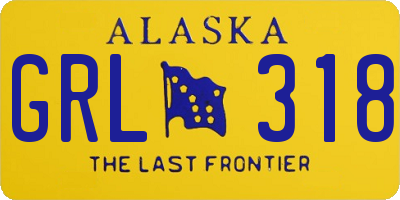 AK license plate GRL318