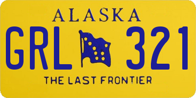 AK license plate GRL321