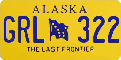 AK license plate GRL322