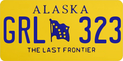 AK license plate GRL323