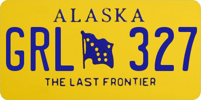 AK license plate GRL327