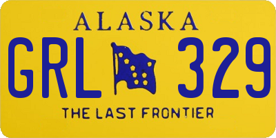 AK license plate GRL329