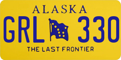 AK license plate GRL330