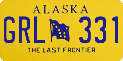 AK license plate GRL331