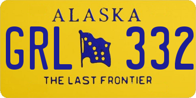 AK license plate GRL332