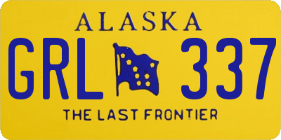 AK license plate GRL337