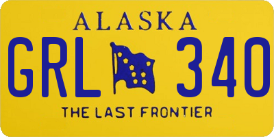 AK license plate GRL340