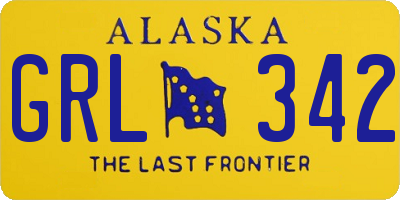 AK license plate GRL342