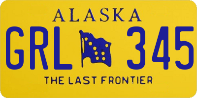 AK license plate GRL345