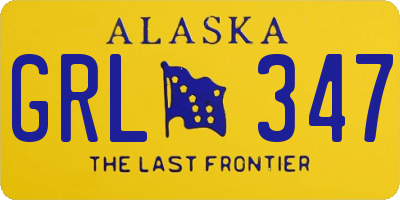 AK license plate GRL347