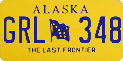 AK license plate GRL348