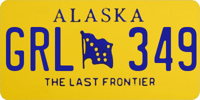 AK license plate GRL349