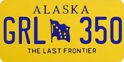 AK license plate GRL350