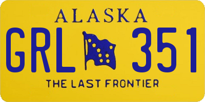 AK license plate GRL351