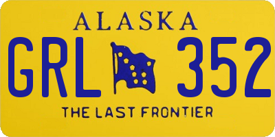 AK license plate GRL352