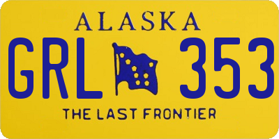 AK license plate GRL353