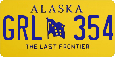 AK license plate GRL354