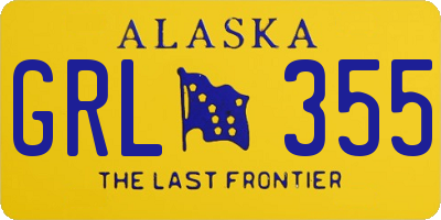 AK license plate GRL355