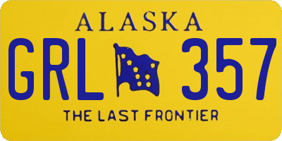 AK license plate GRL357
