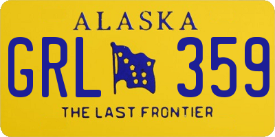 AK license plate GRL359