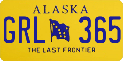 AK license plate GRL365