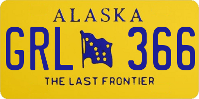 AK license plate GRL366