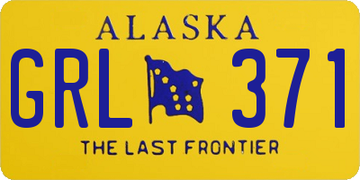 AK license plate GRL371