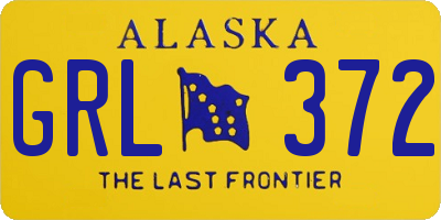 AK license plate GRL372