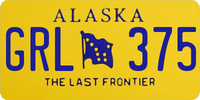 AK license plate GRL375