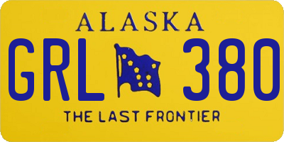 AK license plate GRL380