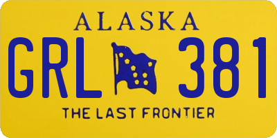 AK license plate GRL381