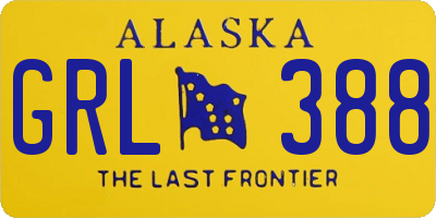 AK license plate GRL388