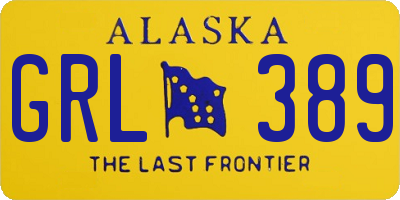 AK license plate GRL389