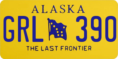 AK license plate GRL390