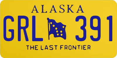 AK license plate GRL391