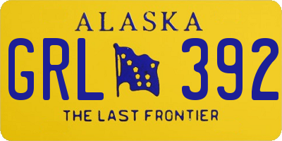 AK license plate GRL392