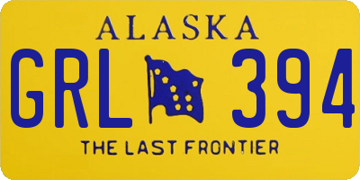 AK license plate GRL394