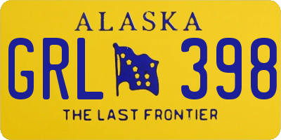 AK license plate GRL398