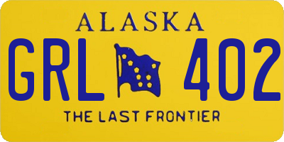 AK license plate GRL402