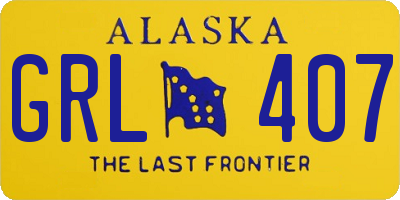 AK license plate GRL407