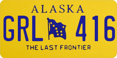 AK license plate GRL416
