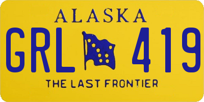 AK license plate GRL419